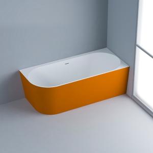 China Matt Brown Long Lasting Soaking Bathtub Fresh Pure Acrylic Material wholesale