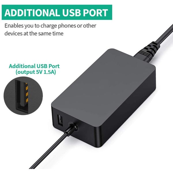 Lightweight Microsoft Surface Power Charger 36W 44W 48W 65W 102W