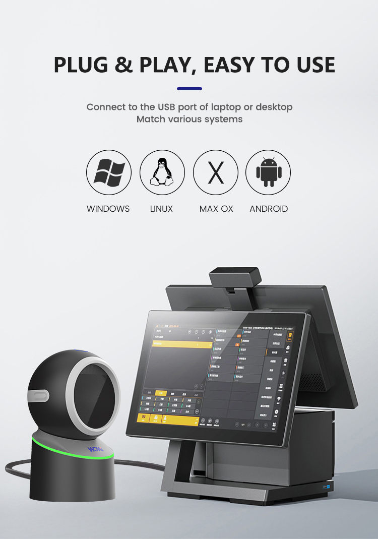 A Alipay 2D Barode Scanner Pdf417 Qr Code Reader for Supermarket Driver License 2D Bar Code Reader Barcode Scanner