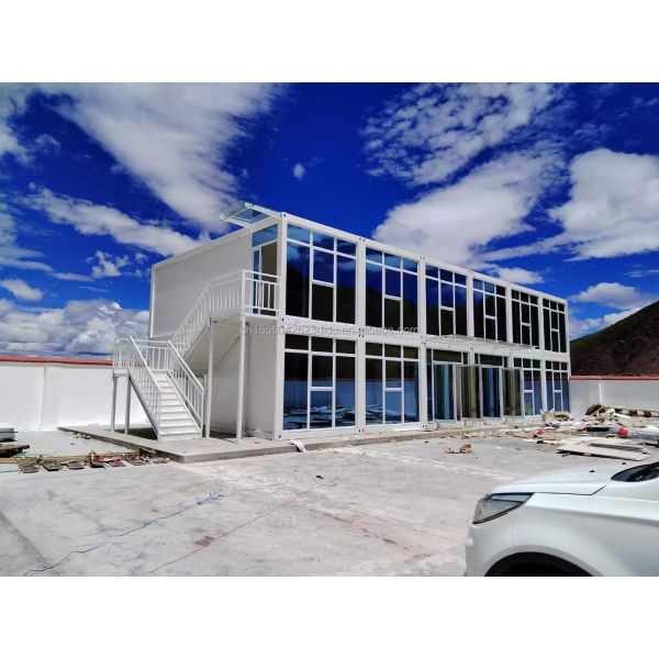 Temporary Office Hotel Shop Wooden Houses with 50/75/100mm Wave Sandwich Panel Wall Modern 20ft Quick Assembly Container