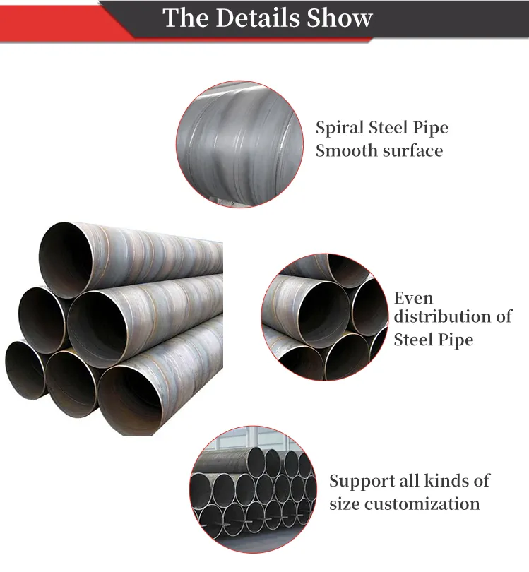 3 – 70M Length Construction Spiral Steel Pipe Hot Rolled Arc Welded