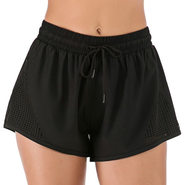 Oem Factory Manufacturer Custom Logo Summer Women'S Exercise Youth Double-Layer Fitness Quick Dry Shorts