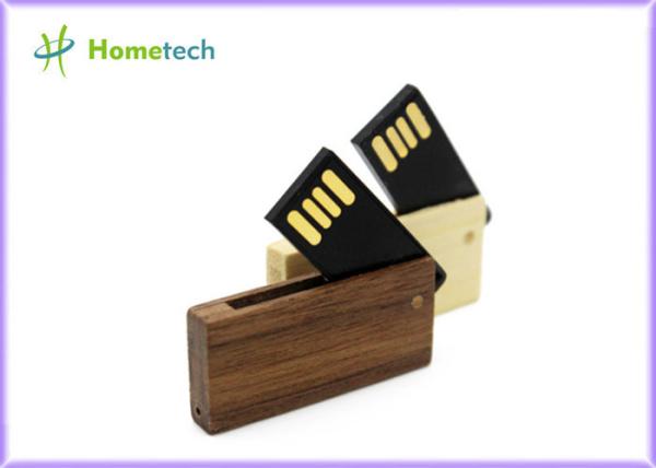 Quality MINI memory stick pendrive wooden rotatable usb flash drive 4GB 8GB memory card for sale
