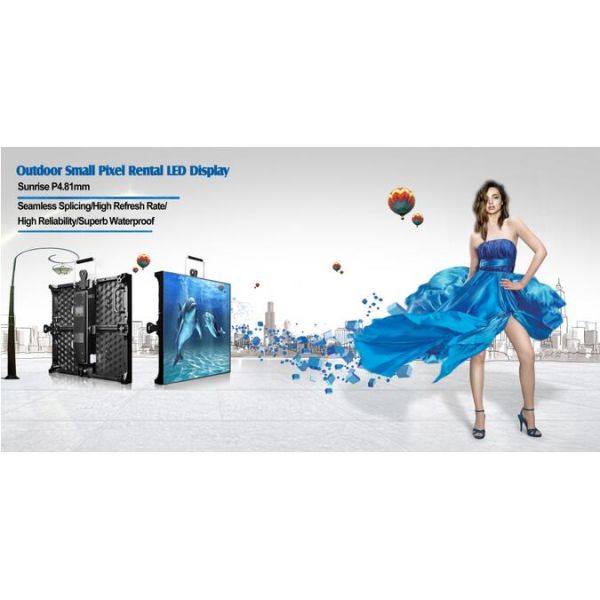 3D P4.81 SMD LED Display 7500cd / m2 , HD Flexible LED Video Display 500 x 500mm Cabinet Size