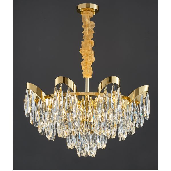 Luxury Crystal Chandelier For Living Room Led Gold basket empire crystal chandelier(WH-CY-226)