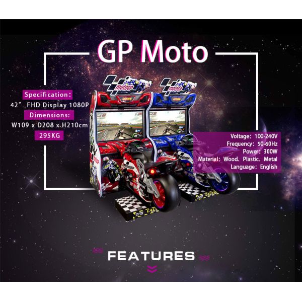 Moto Bike Simulating Arcade Racing Game Machine With Multiple Players Linkable Function