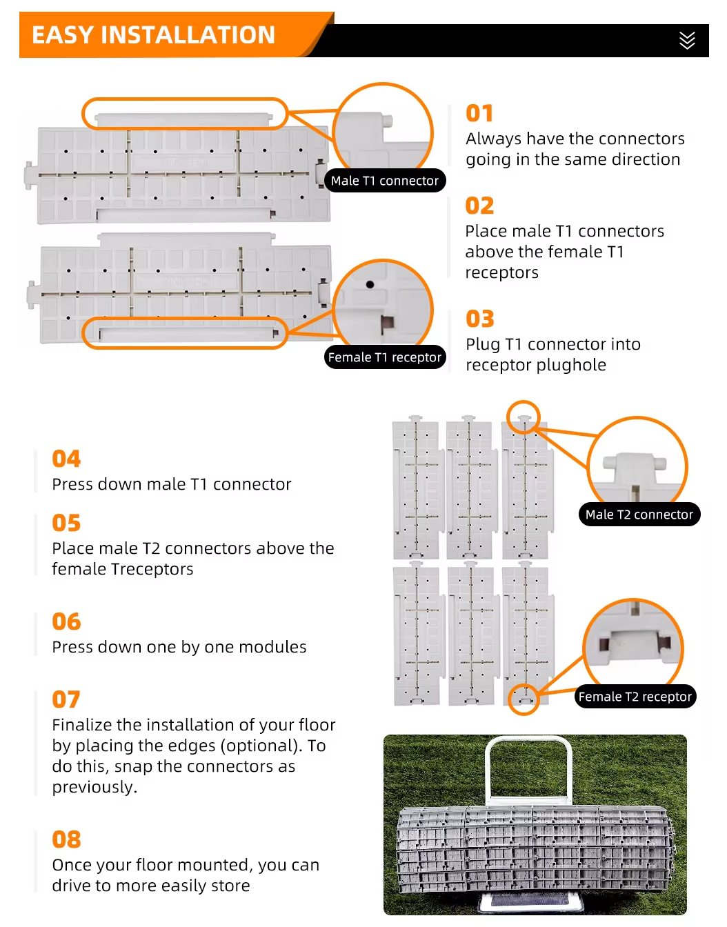 Portable Polypropylene Interlocking Tiles For Concert Events Temporary Outdoor Garage Flooring