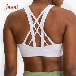 China Solid Color Women Sport Bra High Impact Shockproof Push Up Workout Bra wholesale