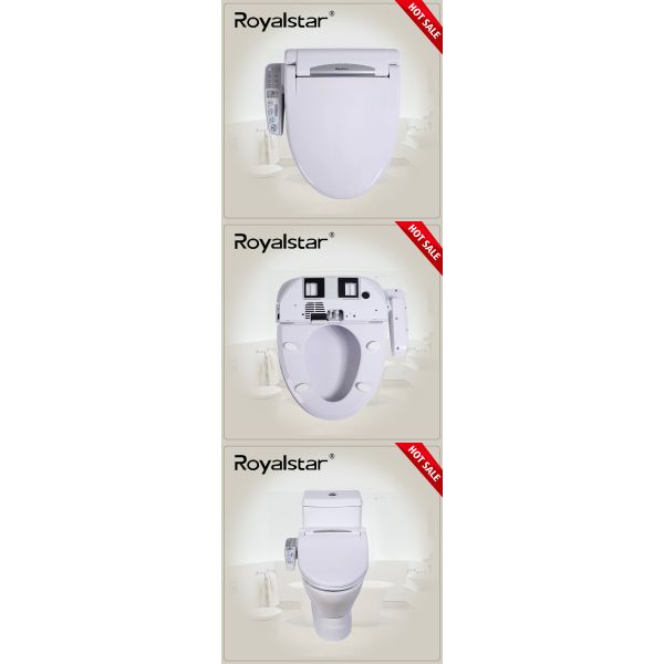 ABS Material Bathroom Toilet Bidet Soft Closing Lid Design For V Shape Toilet