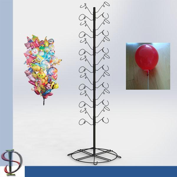 Quality Balloon Holder Tree Stand / Metal hooks display stand / metal display rack with round base / POP display stand for sale