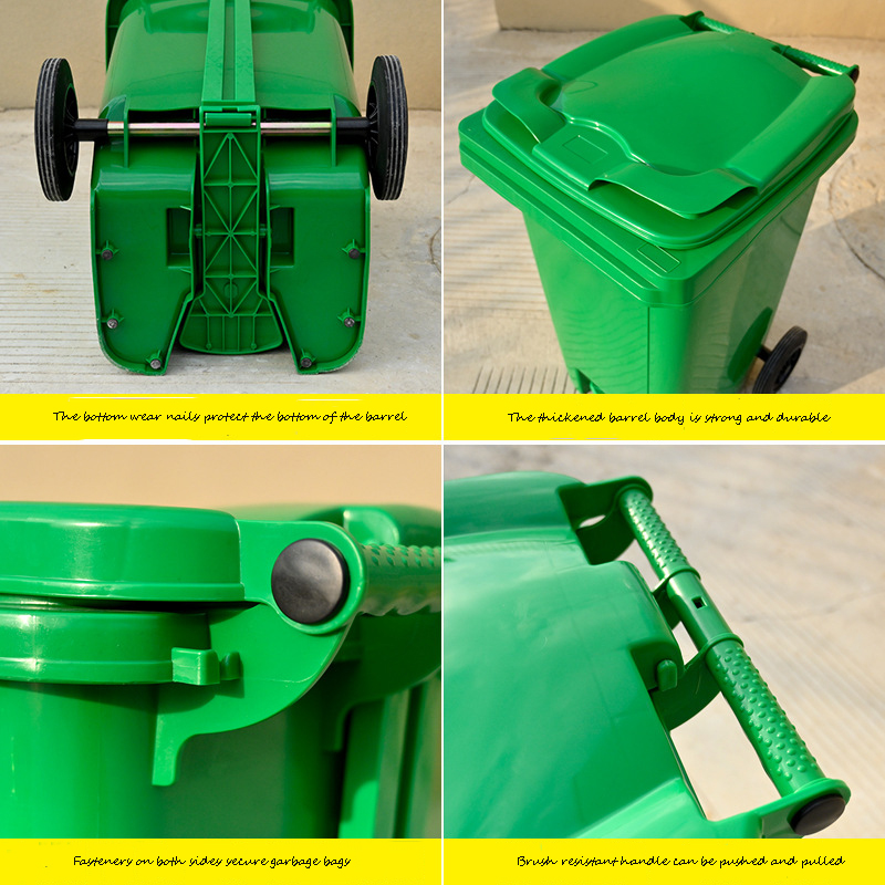 OEM ODM 96 Gallon Rolling Trash Can Wheeled 96 Gallon Trash Can