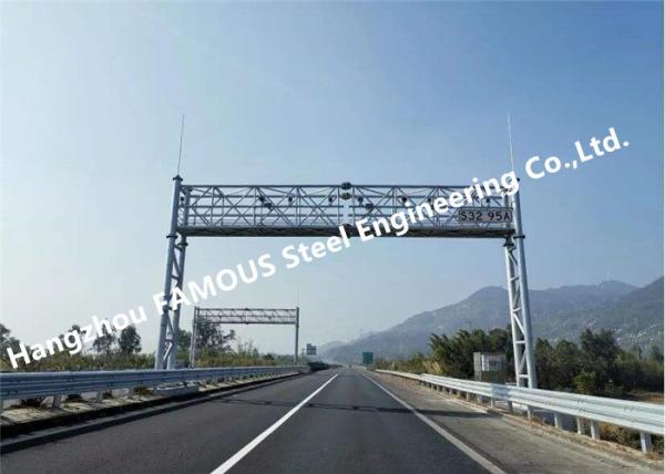 Quality Galvanized Structure Gantry Portal Steel Frame Traffic Lights And Guideboards Billboard for sale
