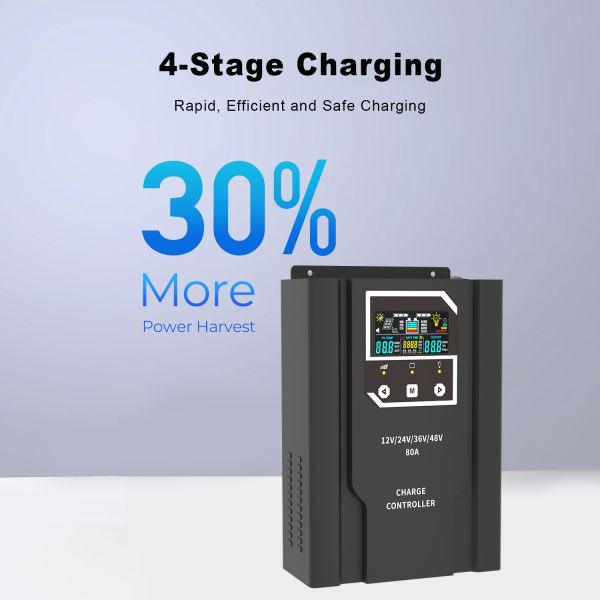 Solar Panel Battery Charge Controller MPPT 12V/24V/36V/48V 50A
