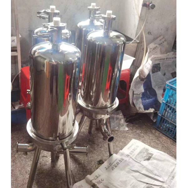 Microporous Multi Cartridge Filter Housing Stainless Steel Three Core Sanitary