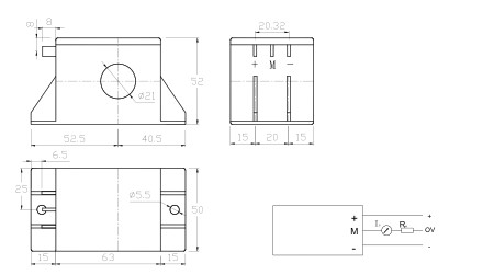 Soldering Terminal Connector Dc Current Transducer Hall Effect Current Transducer For Welding Machine