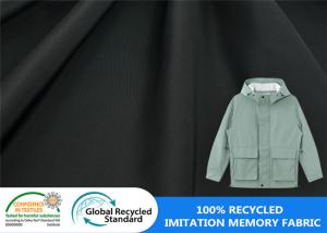 China 100% 75D Recycled Plastic Bottle Fabric Twill Memory Water Repellent Windbreaker wholesale