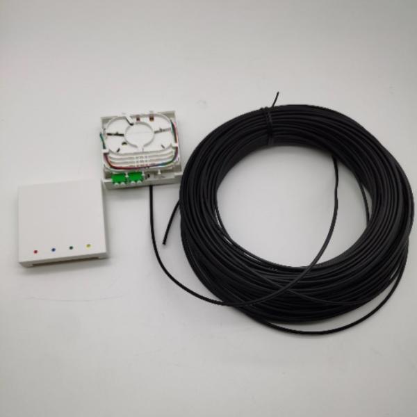 Quality LC/APC Pre Connectorized Fiber Termination Boxes 4 Fibers 10-100M Wall Outlet Box 4fo for sale