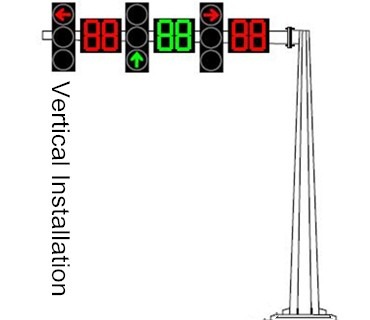 Adjustable Height Solar 3-Aspect 4-Face Mobile Solar Power Traffic Light With Four Wheel