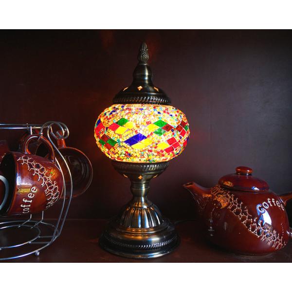 Coffee Bar Living Room Bedside Indoor Handmade Glass Lighting Turkish Desk Lamp(WH-VTB-02)