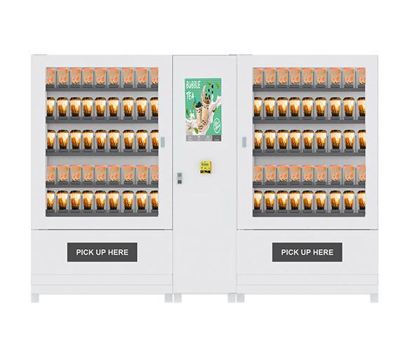 Quality 22 Automatic Bubble Tea Vending Machine With Refrigerator And Adjustable Channels for sale