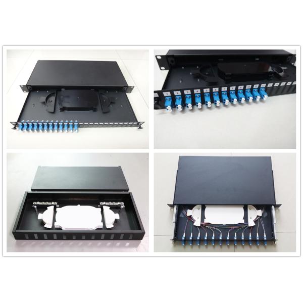 Sliding Type Fiber Optics Patch Panel Box For LC Fiber Optic Pigtail