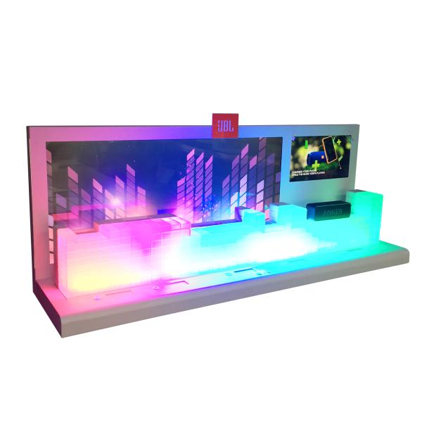 Acrylic Audio Speaker Display Stands Detachable Thickened Durable