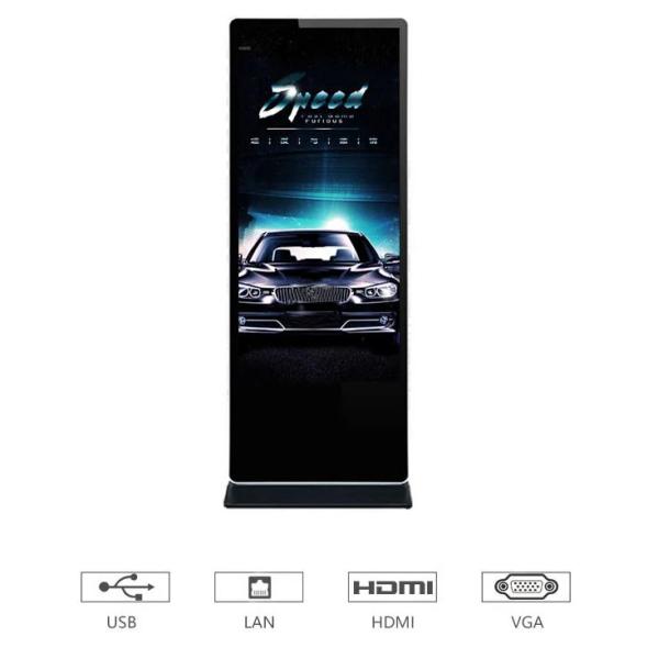 Digital LCD Signage Indoor Kiosk Narrow Bezel 55 Inch Totem Ultra Thin Design