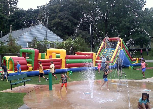 Quality Adventure Obstacle Course , Assault Course Bouncy Castles / Inflatable Obstacle Course for sale