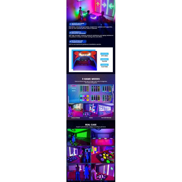 Active Extreme Handing Kids Team Party Interactive Led Display Activate Pixel Games