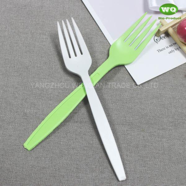 Biodegradable Corn Strach PP Fork 5.5Inch,6.3Inch,7inch-Food Grade Ingredients Disposable Fork Compostable Cutlery