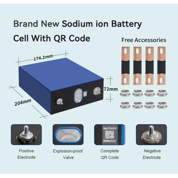 HINA 3V 200Ah 220Ah Sodium Ion Battery Cell 4000 Cycles for DIY Battery Packs Energy Storage System