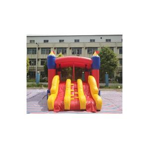 China Attractive Three Slide Inflatable Bouncer Combo Pencil Shaped Silk Printing wholesale