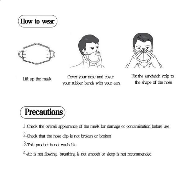 Mask KN95 Face Mask FFP2 Disposable Mask Reusable Mouth Masks Non Woven PM2.5 Anti Dust Masks FFP2 KN95 Face Masks N95