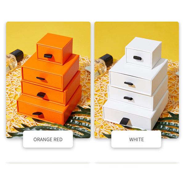Cardboard Jewelry Drawer Storage Box Packaging Box Customized Logo With Velvet Insert