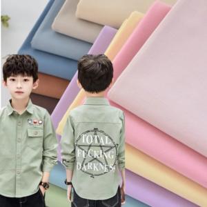 China 133X100 Cotton uniform Fabrics 50SX50S Imitation Tencel 110GSM Woven Kids Man Shirt Long Staple wholesale