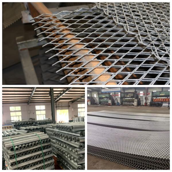 Stretched Expanded Diamond Mesh Metal Lath Galvanized Steel Diamond Shape 0.5-3.2m Width