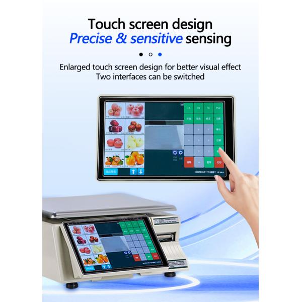 Maximum Range 30kg Intelligent Bar Code Table Scale SHW-TMF6 with 10/7 Inch Display