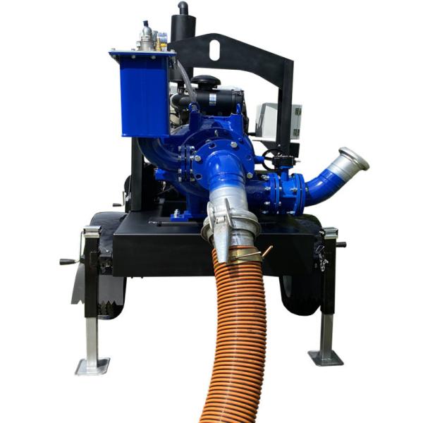 Sewage Mobile Water Pump Maximum Self Suction 8m Centrifugal Pumping System Diesel Motor Pump
