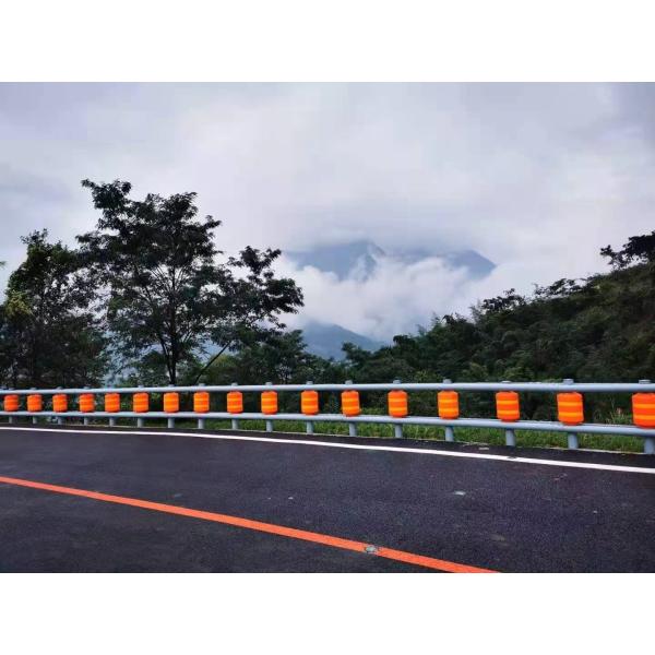 Wholesale Safety Rolling Guardrail Yellow EVA Roller Barrier Highway Traffic Safety Guardrail Roadway Crash Barrier