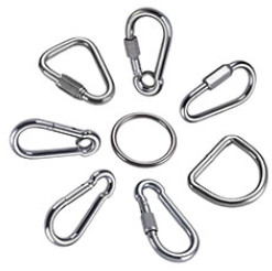 Stainless Steel 304 Polishing Steel Snap Hook Zinc Plated Straight Snap Hook Carabiner