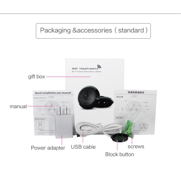 Mobile control smart network 960p video view 360 wireless panoramic camera 360