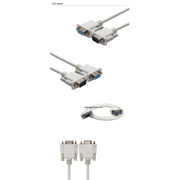 10m Serial RS232 Com white Male to Female Extension Cable Lead DB9 M TO DB9 F