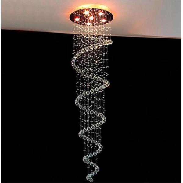 Modern LED K9 Crystal Chandelier villa luxury Crystal large pendant light(WH-NC-18)