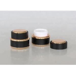 Black Color Empty Glass Skin Cream Containers Portable With Matching Lid