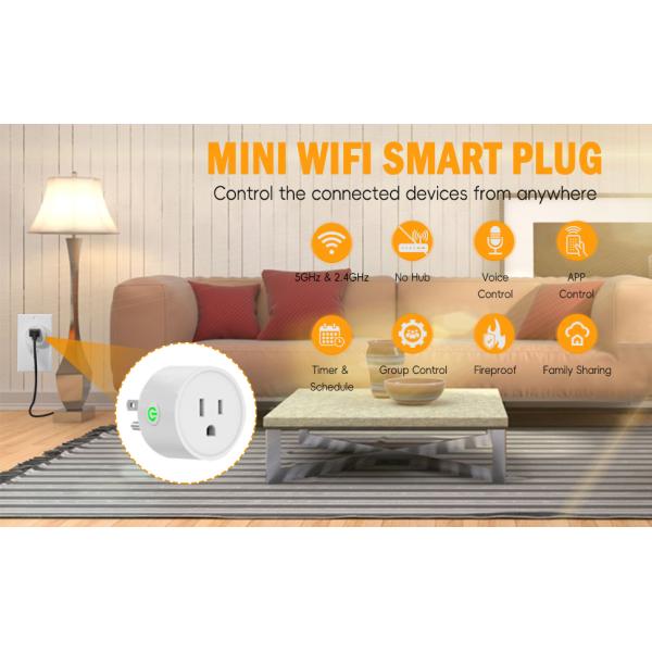 1000W~1800W 16A Remote Electrical Smart Socket Plug 2.4GHz WiFi