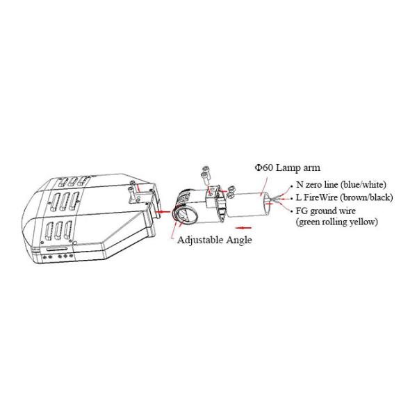 Bridgelux Chips Outdoor High Power LED Street Lights 50 Watt For Road Lighting
