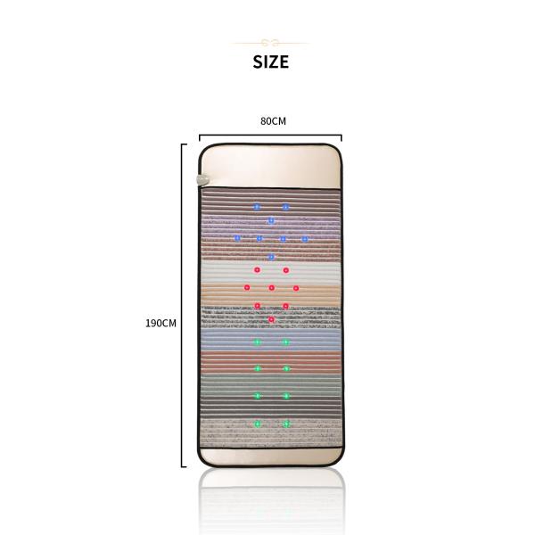 Far Infrared Rainbow Mat for Pain Relief 180*70/190*80 cm and 12-30 Photon Lights