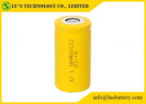 China 1.2 Nicd Rechargeable Battery / 2500mah Rechargeable Battery Yellow White Color on sale
