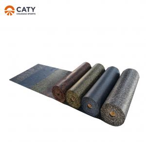 China Recycled Black Fitness Rubber Flooring Roll 3-12mm Thick For Indoor on sale