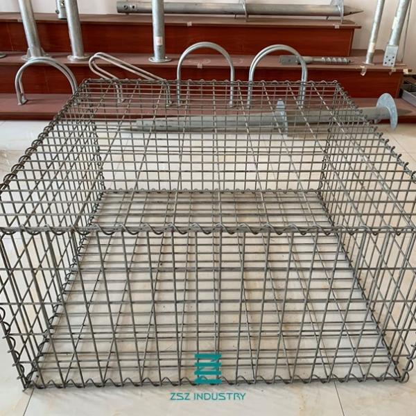 Welded Iron Wire Mesh Fence Rolls Wire Mesh Gabion Box Rectangle 2 * 1 * 1m